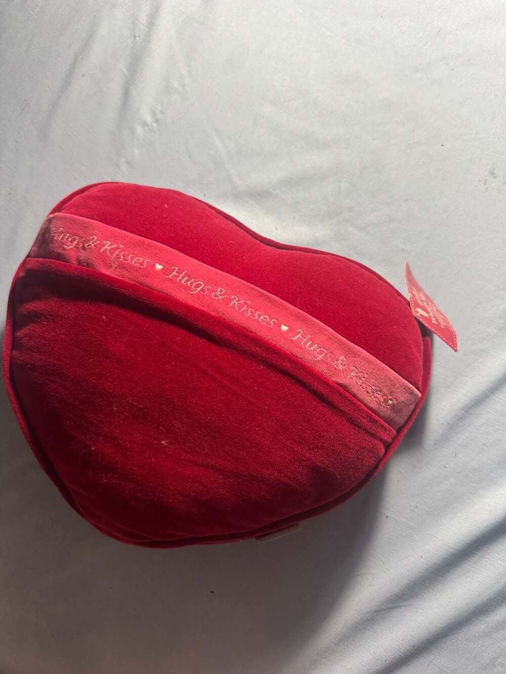 Hallmark Red Velvet Heart Message Pillow With Pocket